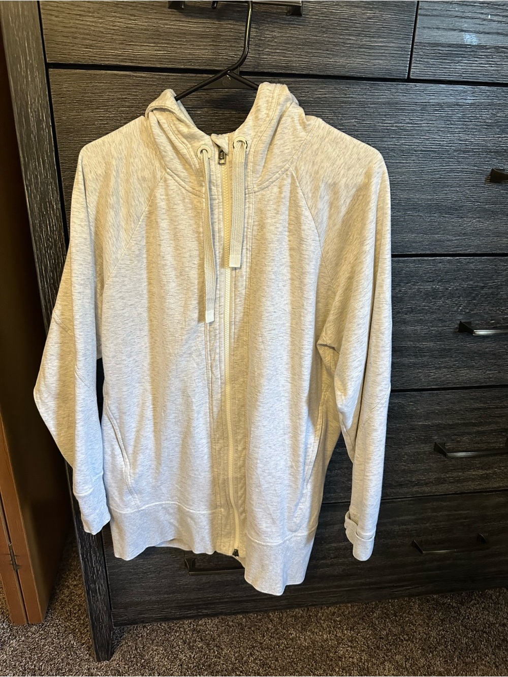 Athleta Light Gray Womens Full-Zip Hoodie